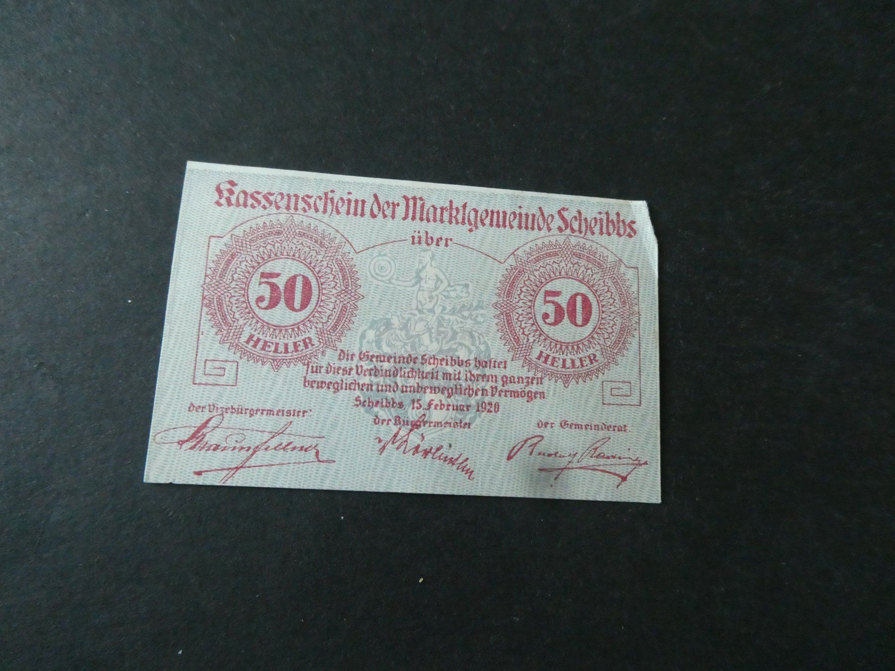 Banconote: Oesterreich, Scheibbs - Notgeldschein – Usato da Hinterforst venduto da Rohusri