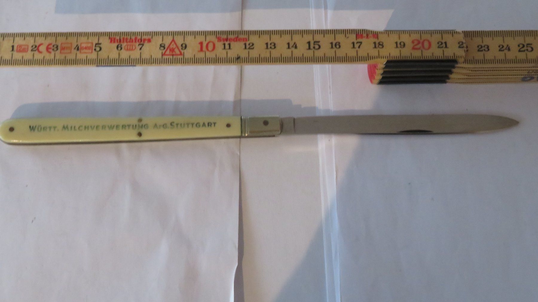 Coltelli tascabile: Messer antik TOP "Würrt. Milchverwertung A.G, Stuttgart – Usato da Wetzikon ZH venduto da morda1954 2