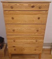 Ikea Kommode Tarva Kiefer massiv 5 Schubladen