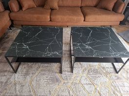 2 Tische zu verkaufen mit Glassplatte
