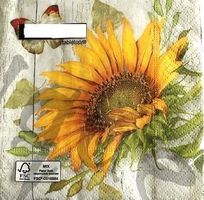 Serviette vintage sunflower 25x25 (1155) 2Stk.
