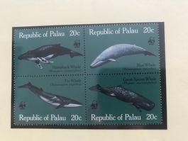 WWF Palau 1983 Wale Satz postfrisch 4er-Block