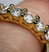 Bague argent avec diamants de moissanite de 0,5 ct GRA