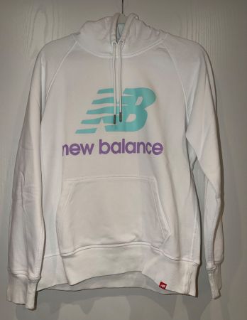 New Balance Kapuzenpullover weiss mit Logo