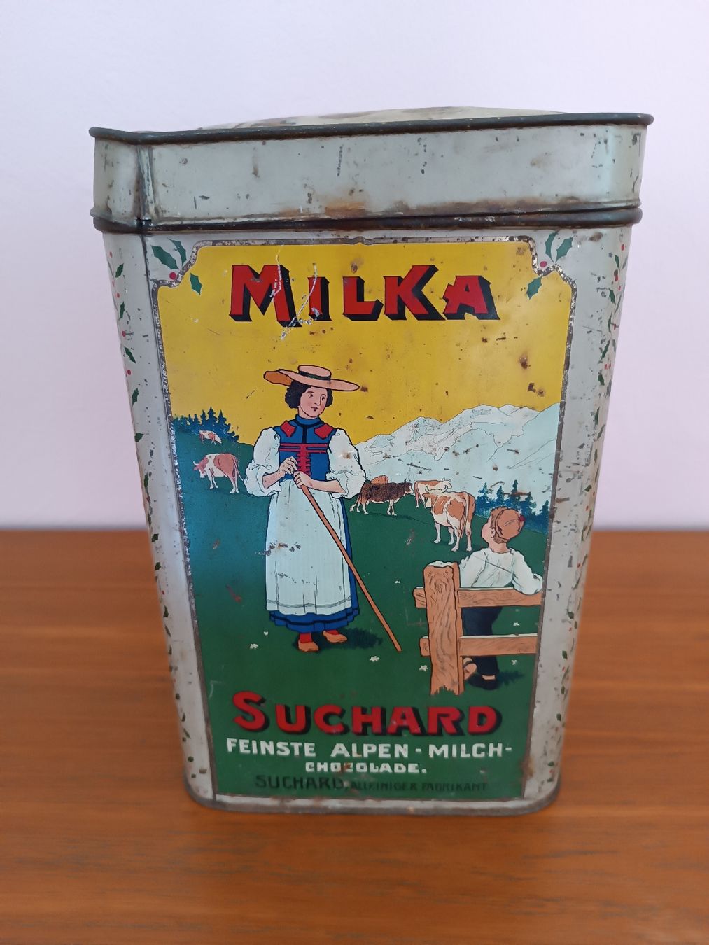 Suchard Schilder: Cacao Suchard Dose um 1900 Emailschild – Gebraucht aus Riehen von sachensucher21 3