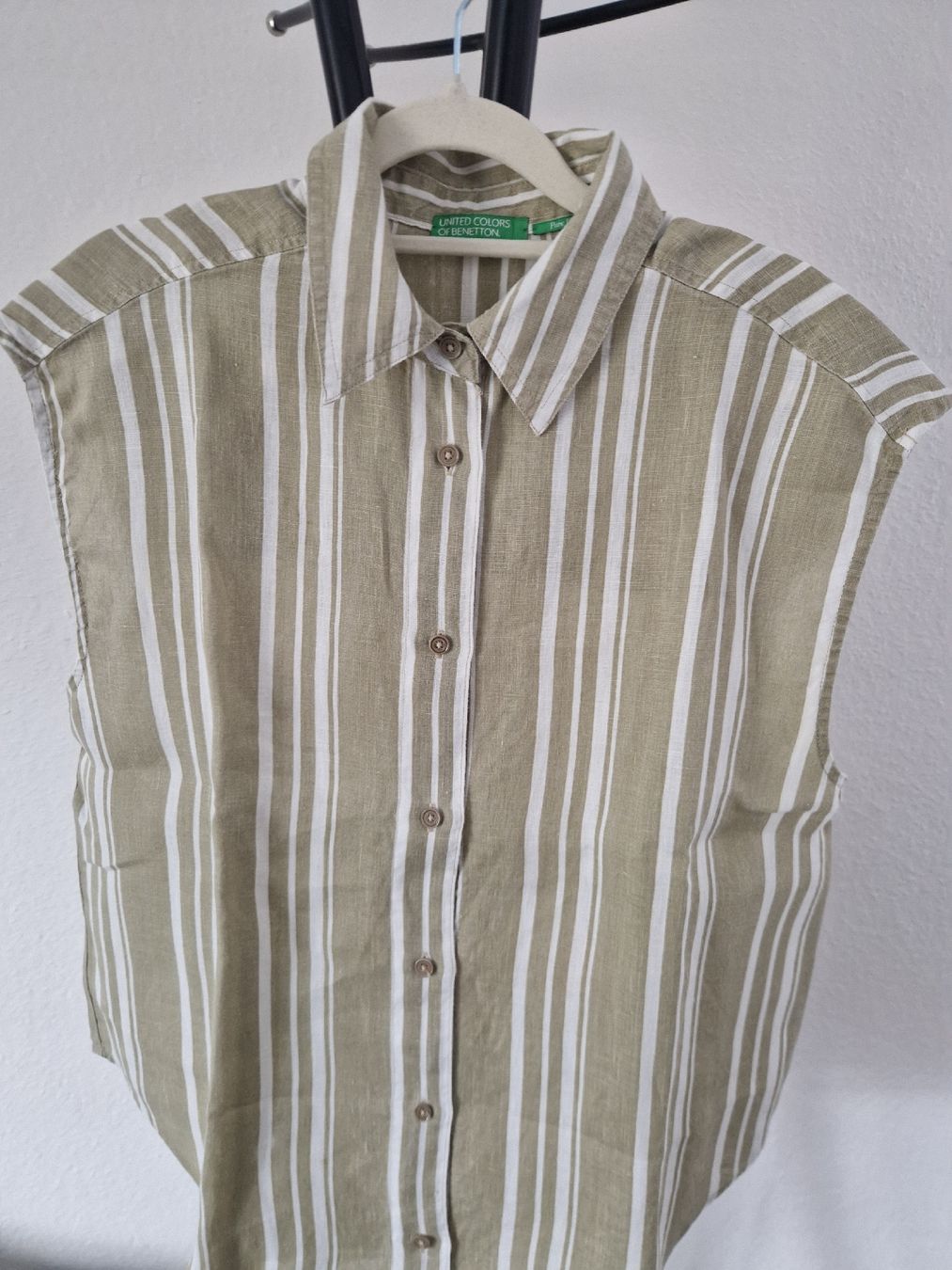 Benetton Camicette: Leinenbluse Benetton gestreift Grösse S – Usato da Gwatt (Thun) venduto da Letzte-Chance-III 1