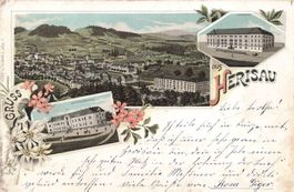 Gruss aus Herisau litho 1898