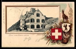 Säntis, Hotel auf dem Säntis, Blick zu