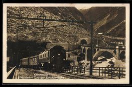Schweizer Eisenbahn verlässt den Gottha