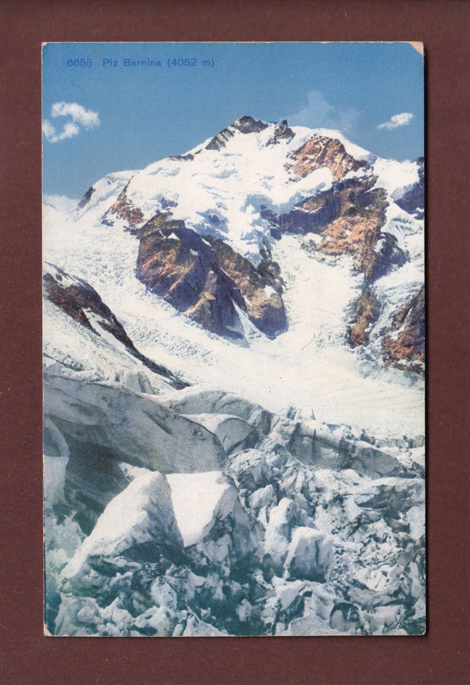 Cartoline postali: PIZ BERNINA – Usato da Pully venduto da nicecards