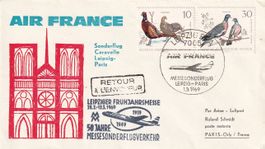 Sonderflug Air France Caravelle Leipzig - Paris 1969