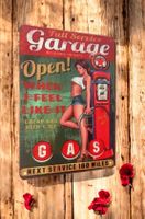 Repro Blechschild Plaque métal vintage rétro Garage station