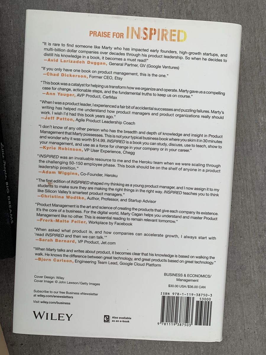Libri: Inspired - Marty Cagan – Nuovo (secondo la descrizione) da Kloten venduto da mar_6pkk 1