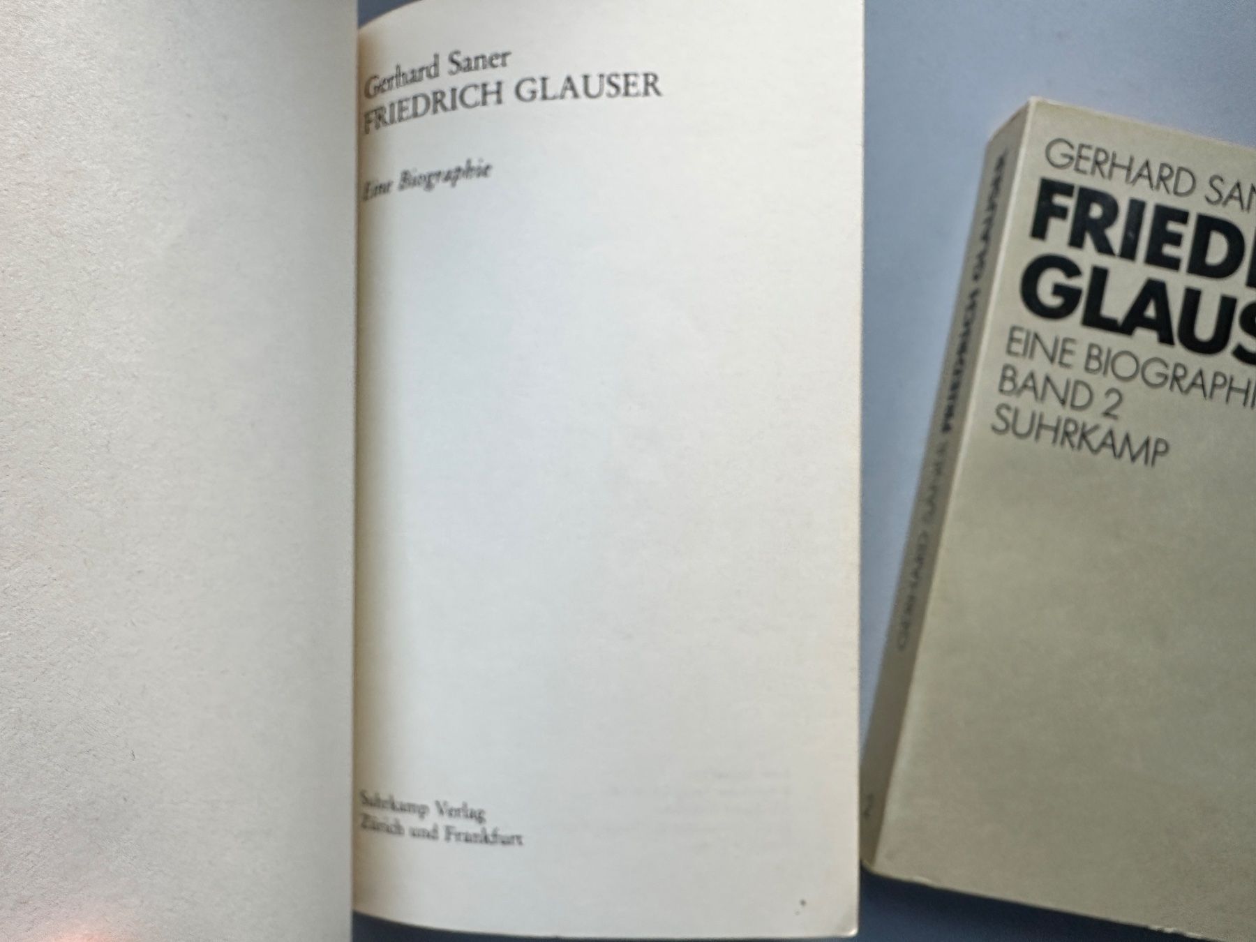 Libri: Gerhard Saner: Friedrich Glauser. Eine Biographie. – Usato da Zürich venduto da allp 1