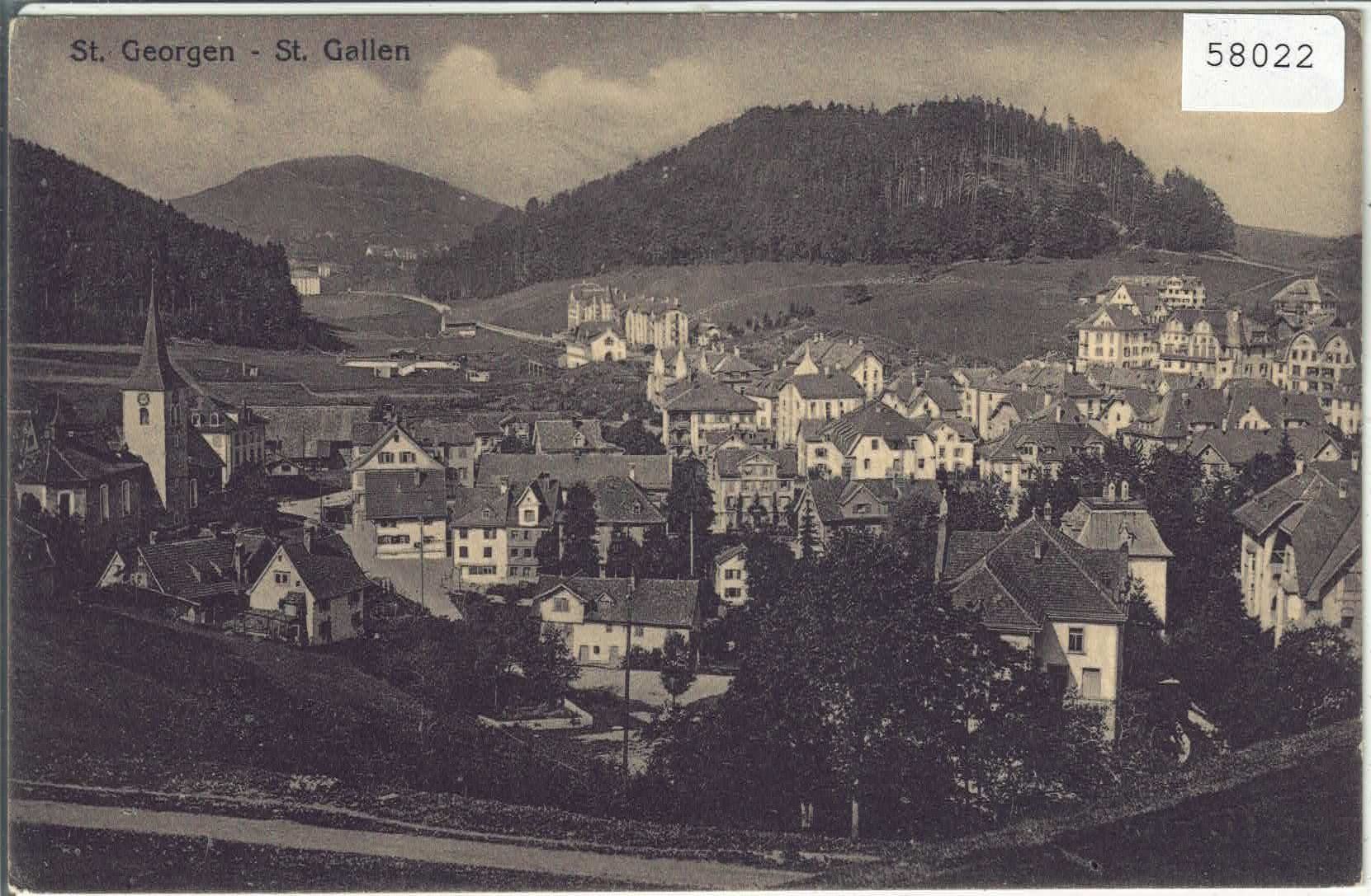 Cartoline postali: St. Georgen SG - Generalansicht – Usato da Ettingen venduto da Kartenplanet
