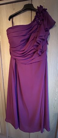 Abendkleid, Brautjungfern Kleide, violett Lila, Grösse 54