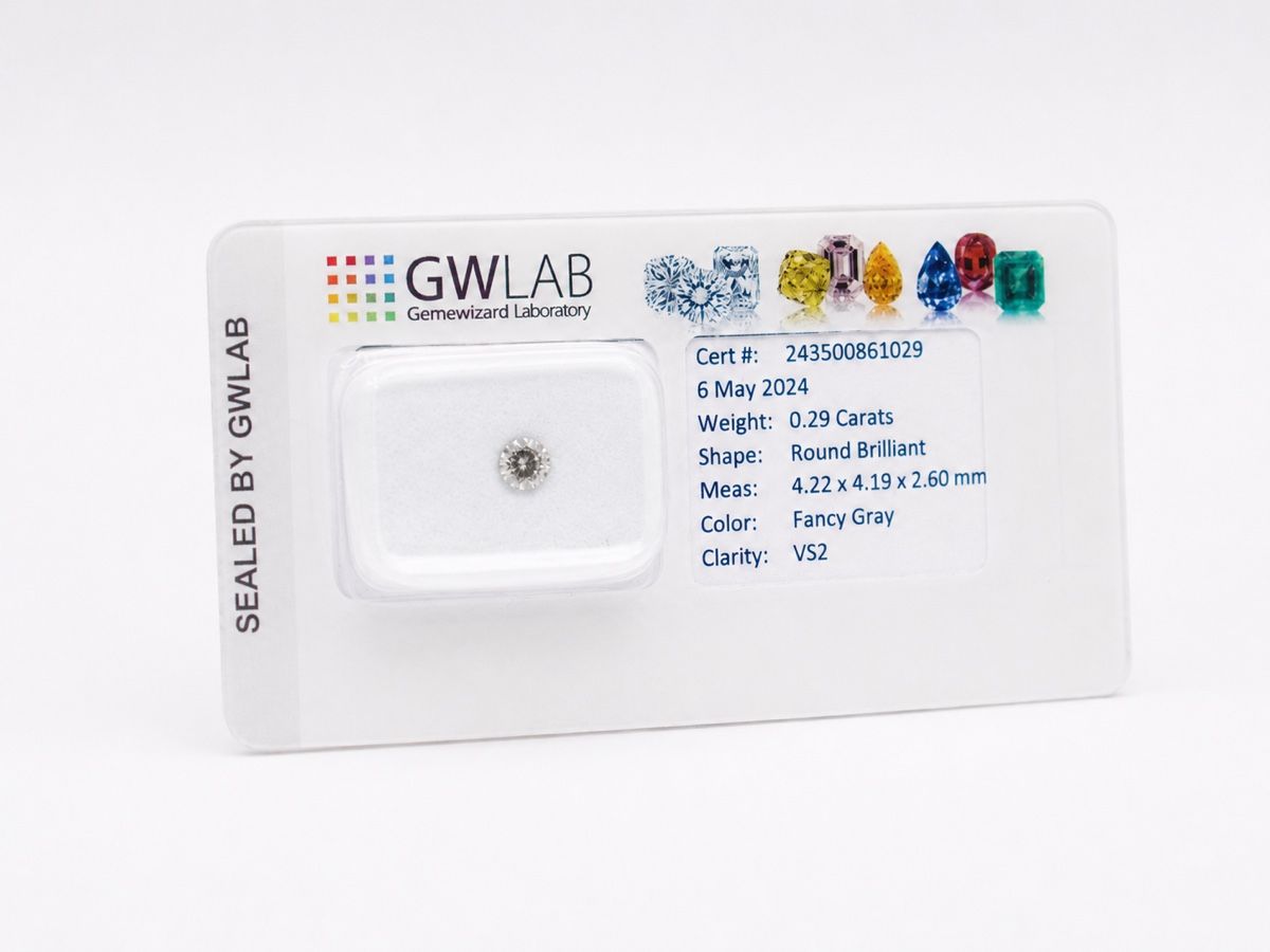 Pietre preziose: 0.29 Carat Fancy Gray Diamant - VS2 – Nuovo e nell'imballaggio originale da Münchenbuchsee venduto da Sholaan 2