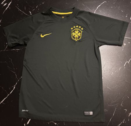 Nike Brasilien Trikot Dunkelgrün/Gelb Dri-FIT – Grösse S
