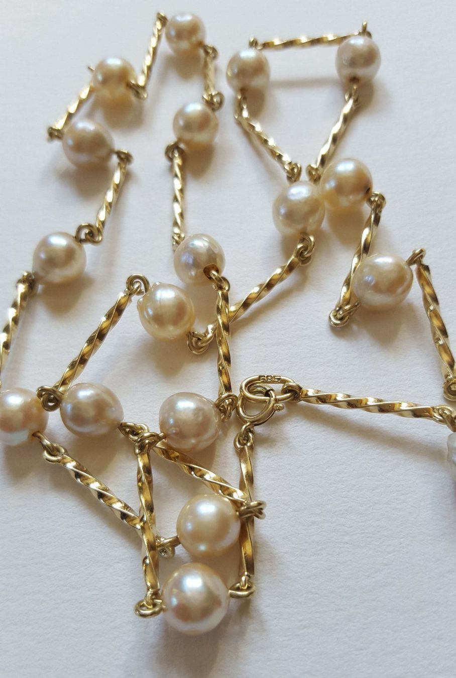 Catenine: Massiv 585 Gold Kette mit Perlen – Usato da Wald ZH venduto da Aniade 9