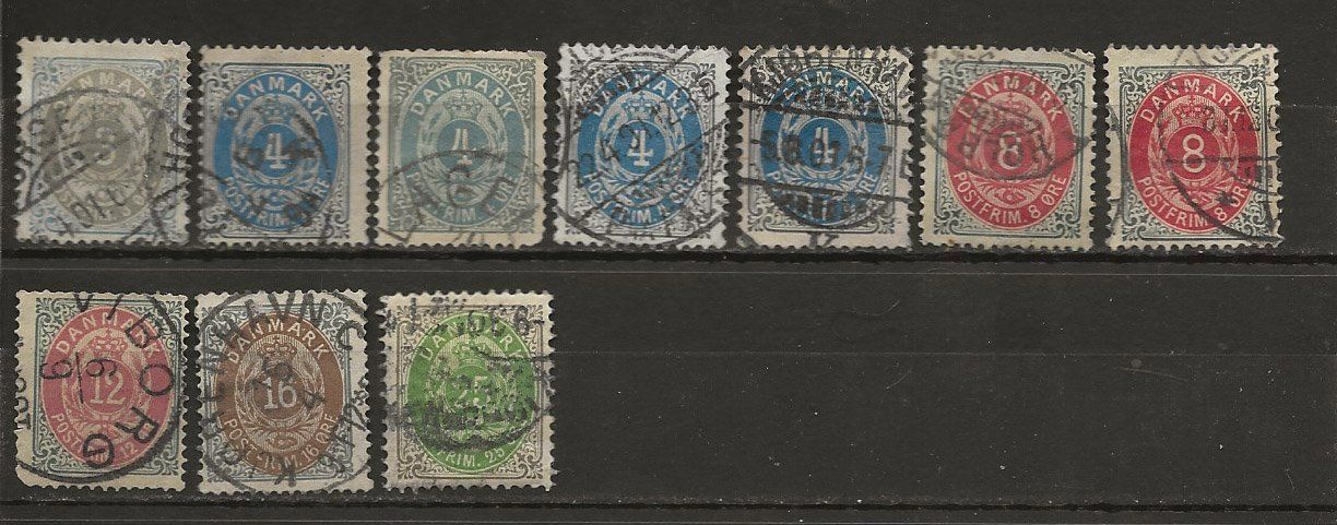 Tutti i francobolli: Danemark lot 01 1875 ... – Usato da Sion venduto da PierreP01