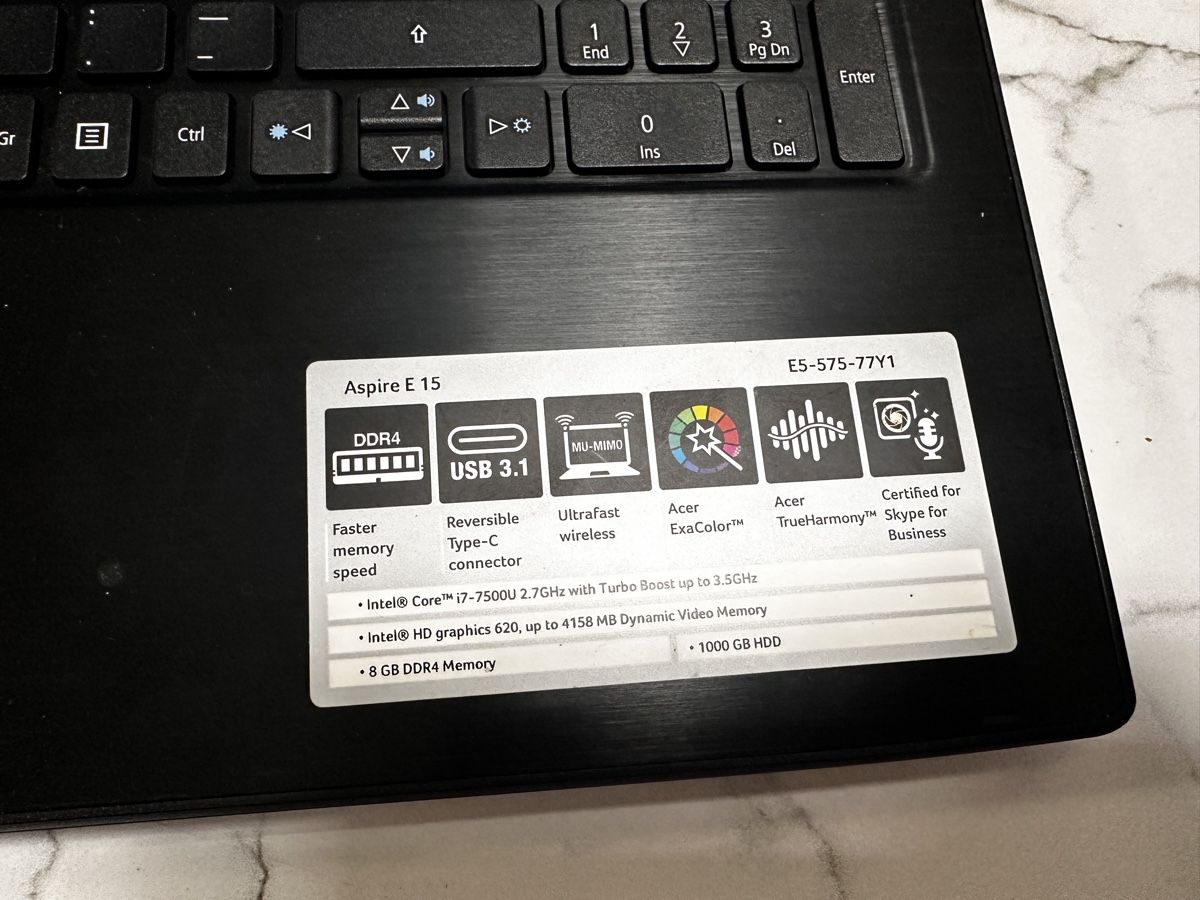 Acer Notebook: Acer I7 7 gen – Usato da Châtel-St-Denis venduto da OTB 3