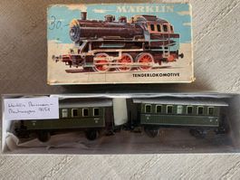 Märklin Dampfzug mit zwei Personenwagen