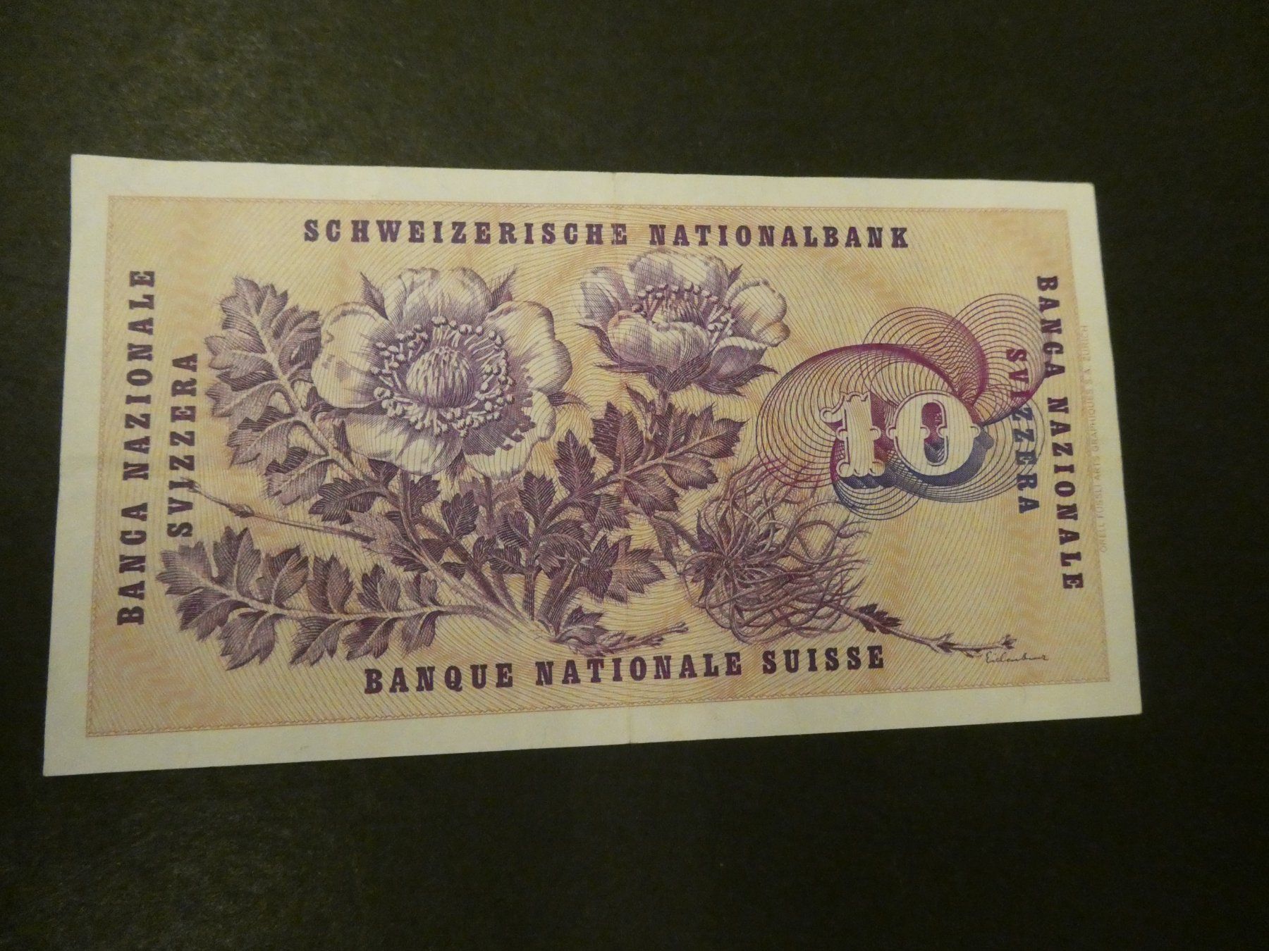 Billets de banque: Schweiz 1977, 10 Franken – D'occasion à Hinterforst par Rohusri 1
