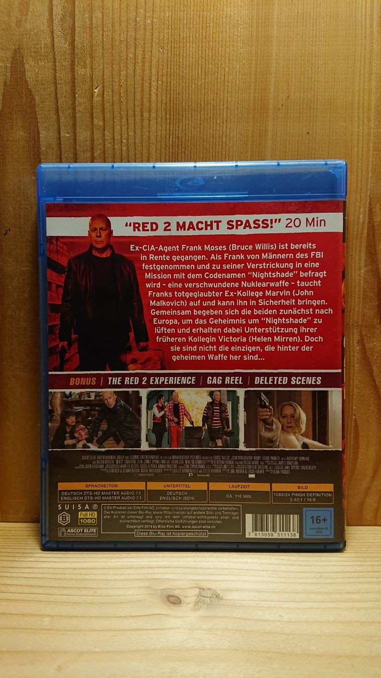 Tutti i DVDs: RED 1 und 2 auf Blu-Ray mit Bruce Willis – Usato da Wilderswil venduto da Exebub 4
