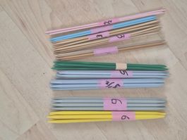Stricknadeln Set diverse Grössen mit Etui gebraucht