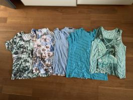Blaue Stoffe zum Nähen/Basteln (Shirts mit kleinen Flecken)