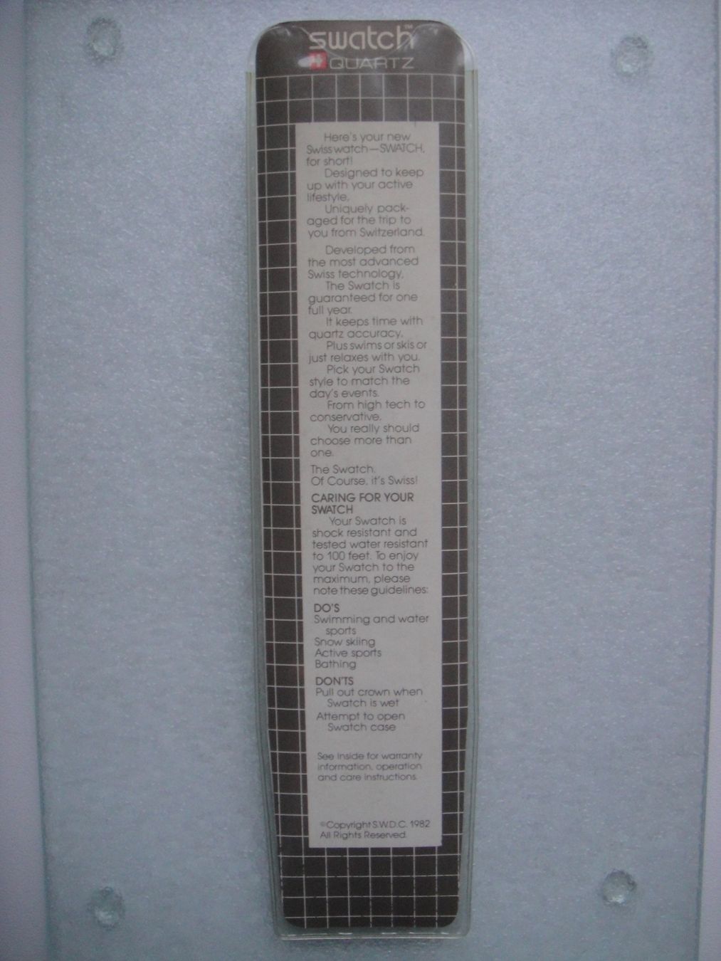 Swatch Orologi: Swatch Blister / 1982 – Usato da Biberist venduto da keine-ursache 1