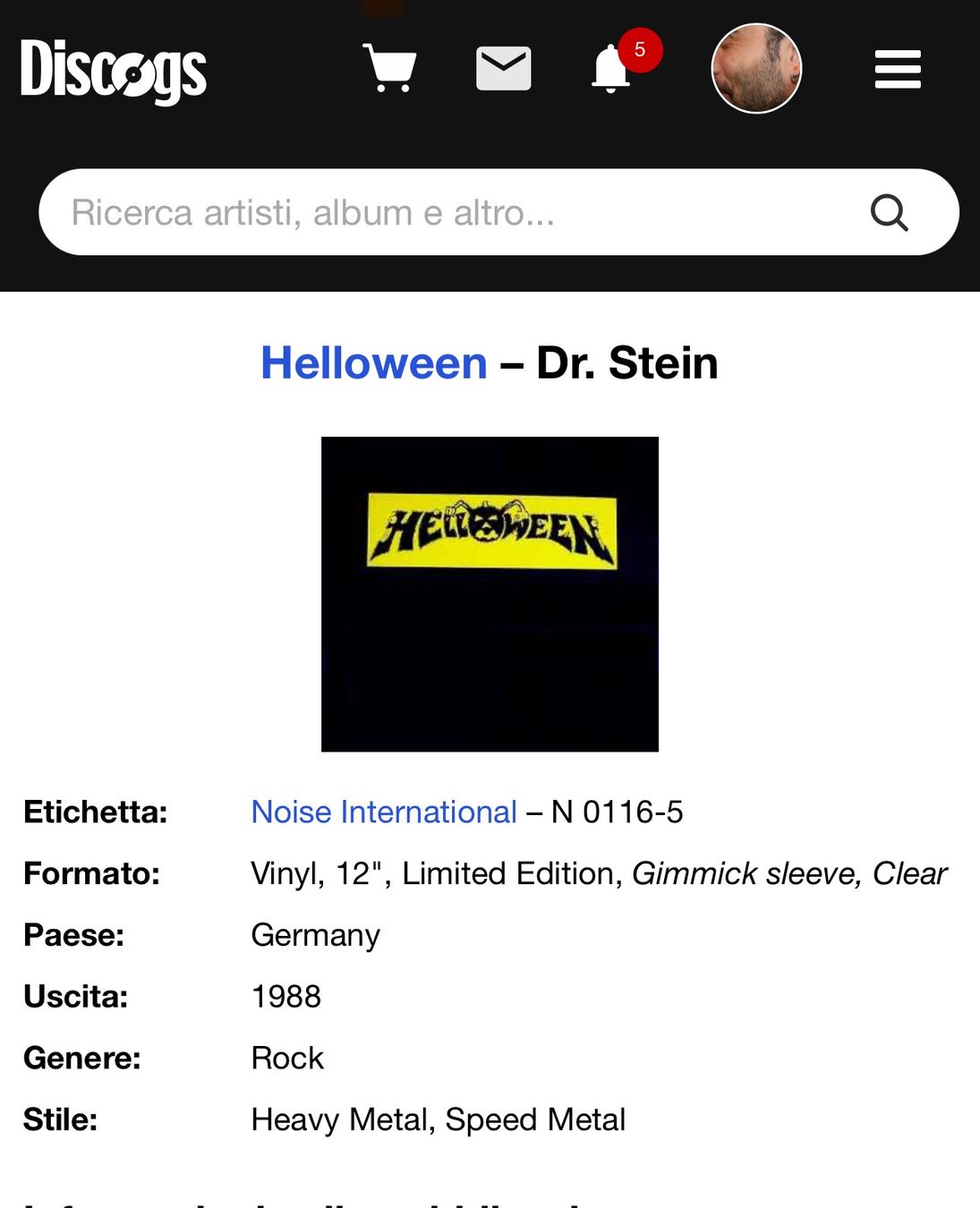 Dischi in vinile: MAXI - Helloween - Dr Stein – Usato da Breganzona venduto da Onairda75 3