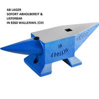 Schmiede Amboss 10kg mit rundem + quadratischem Loch - Blau