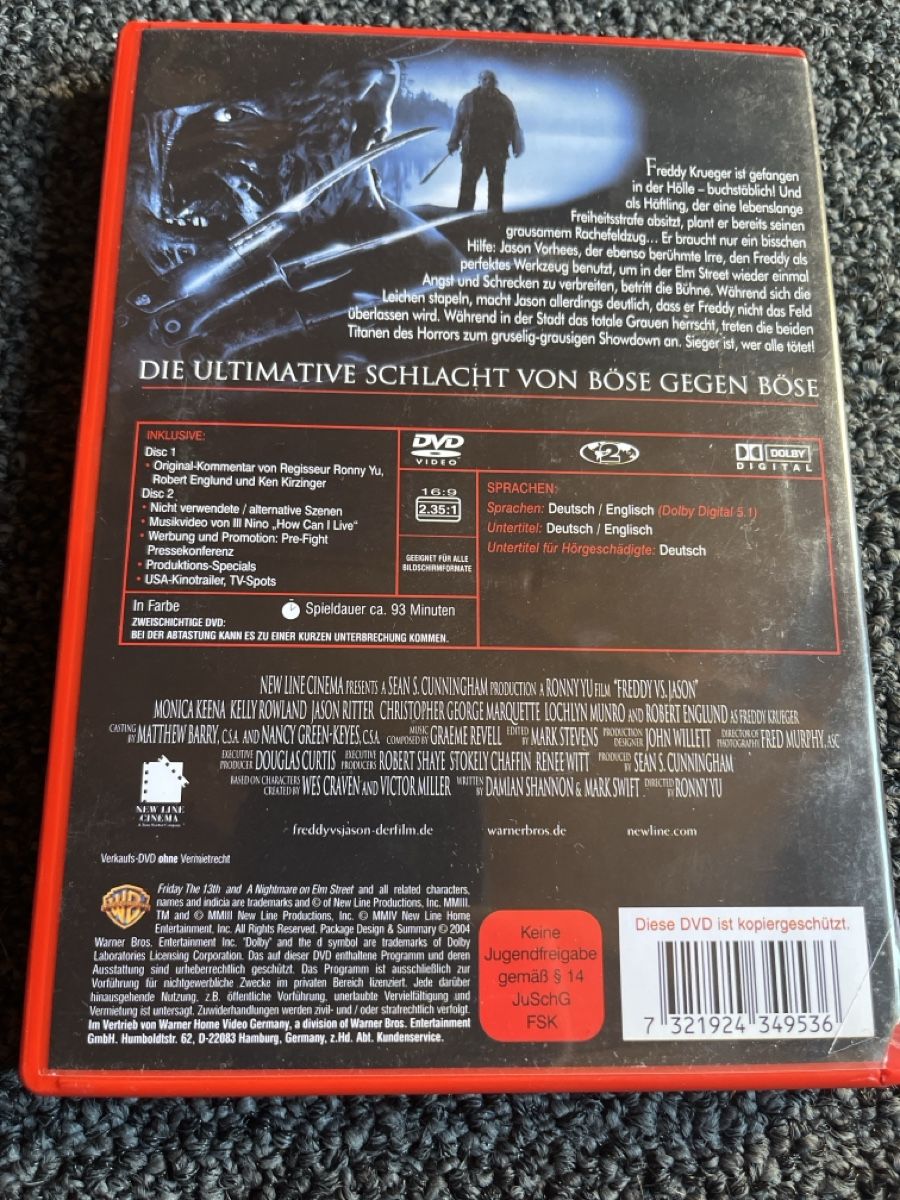 Tous les DVDs: Freddy vs. Jason (21696) – D'occasion à Ruswil par jan_bxl5 1