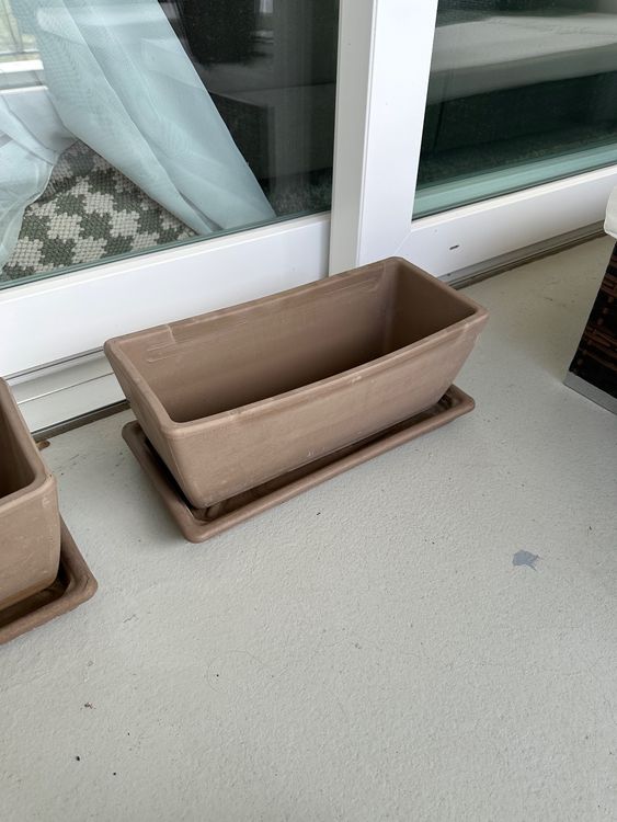 Toddmomy Pflanzkästen Set - 2 Weiße Blumentöpfe Mit Untersetzern