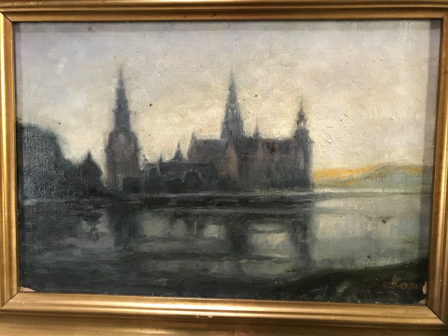 Dipinti: Schloss Fredericksborg O. Svenson 1921 – Usato da Wolfhalden venduto da SecondAntique 2