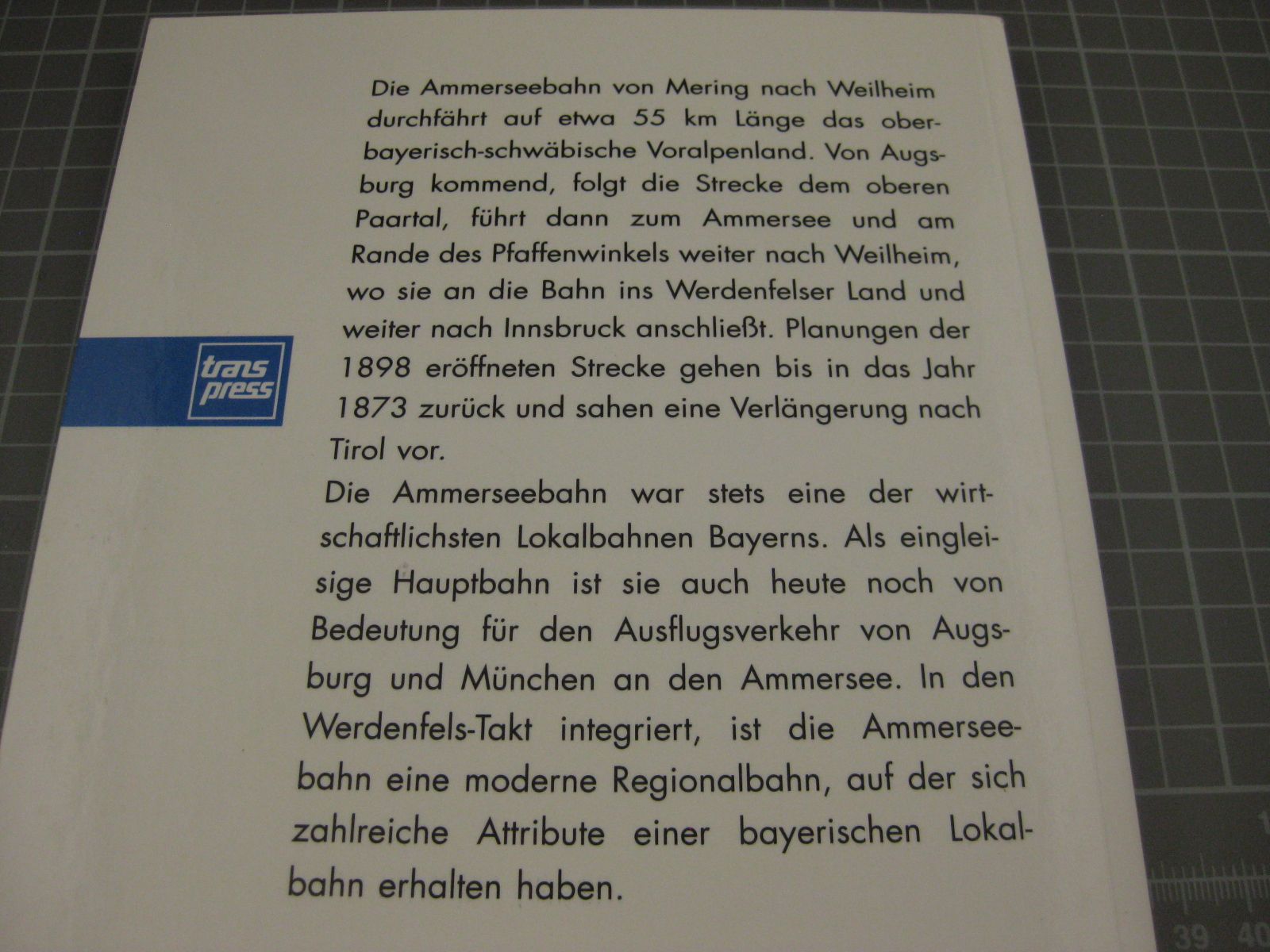 Libri: Buch: Die Ammerseebahn – Usato da Malters venduto da Marosko 1