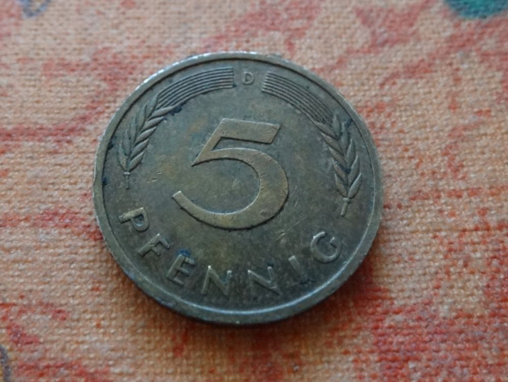 Tutti le monete: DEUTSCHLAND 5 Pfennig 1980 – Usato da Romanel-sur-Lausanne venduto da Swift13 1