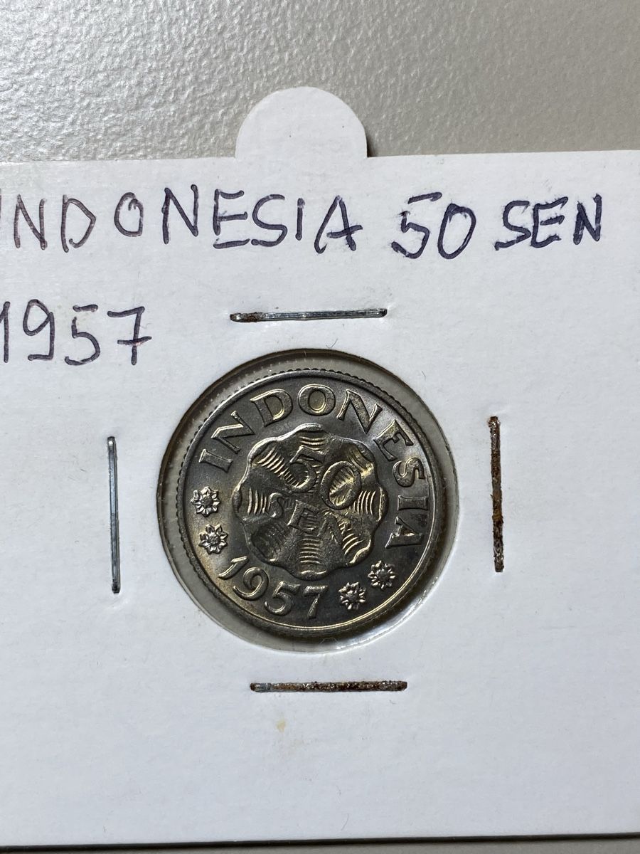 Tutti le monete: Indonésie - 50 sen - 1957 – Usato da Payerne venduto da Mike1682