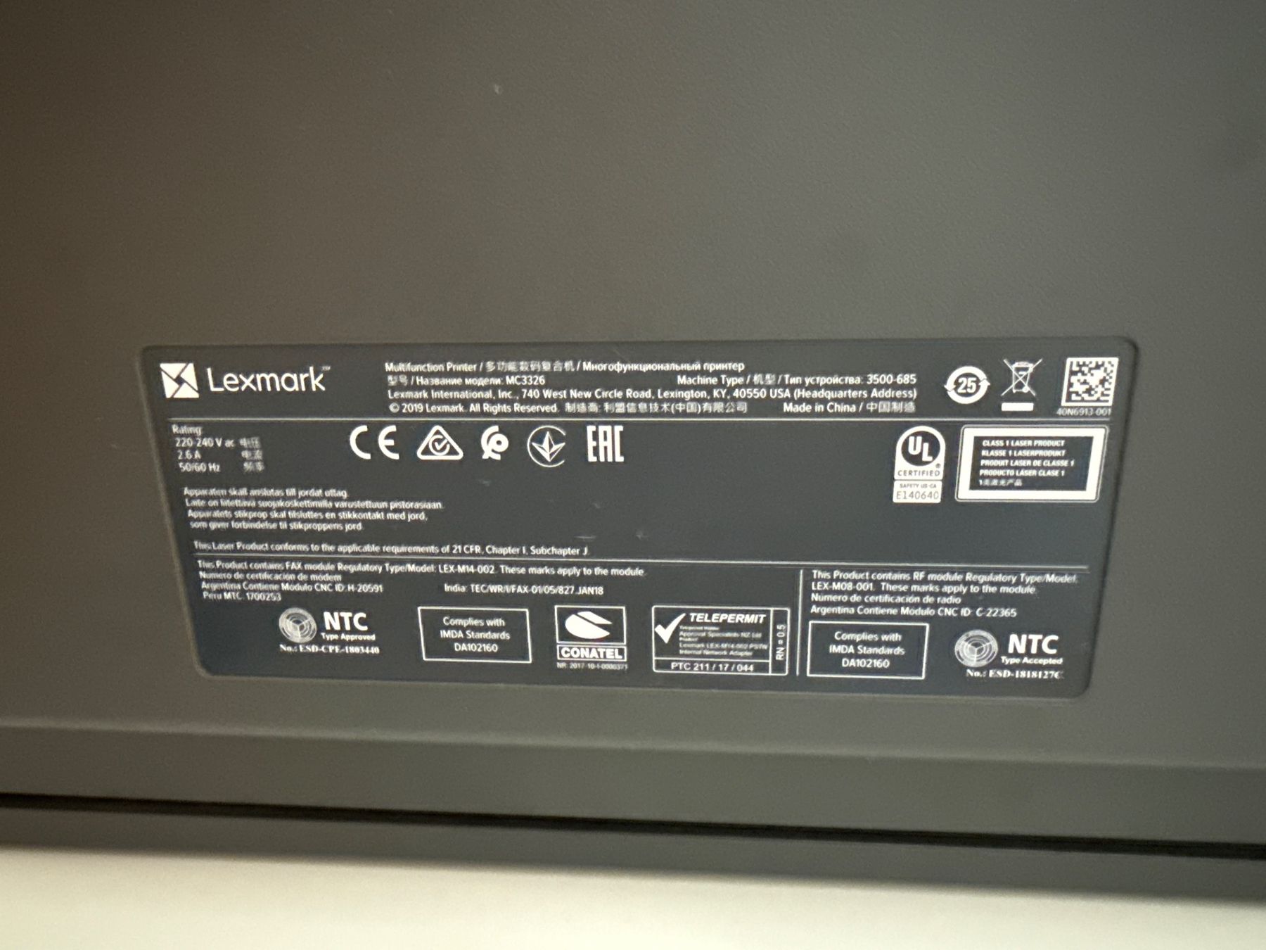 Lexmark Stampanti: Lexmark Drucker MC3326 – Usato da Horgen venduto da linuxrp 8