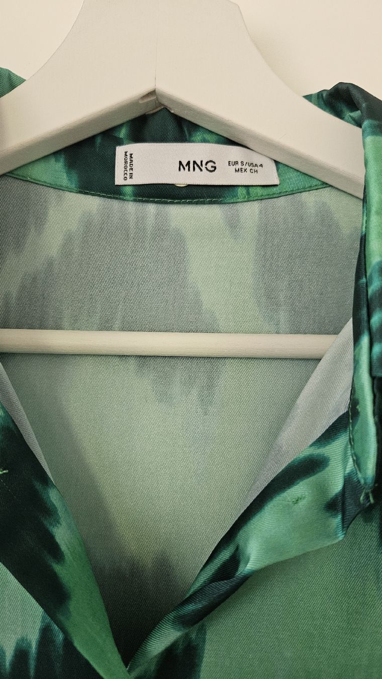 Mango Blusen: Grüne künstlerische Bluse Gr. S – Gebraucht aus Hettlingen von Leaena279 4