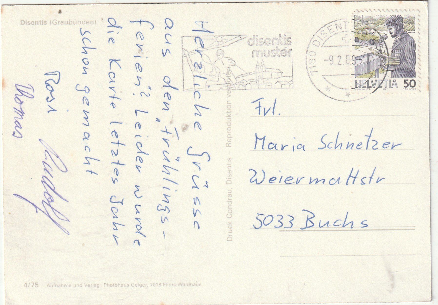 Cartoline postali: Disentis MBK – Usato da Lumbrein venduto da made02 1