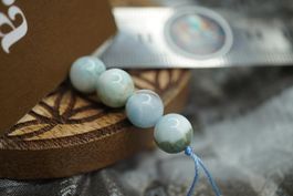 Larimar Kugeln gelocht 8mm 4 Stück  Echt   Rausverkauf