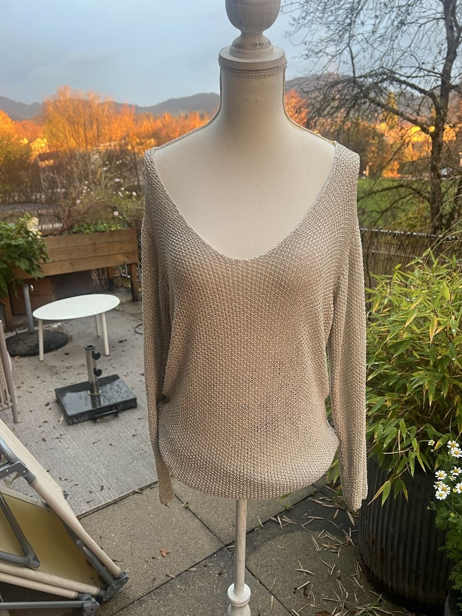 Pullover & Sweatshirts: Not Shy Glitzerpullover Champagner M – festlich & edel – Gebraucht aus Hinwil von Szaeni 1