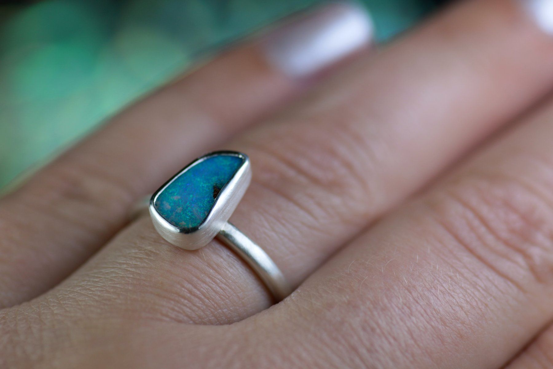 Anelli: MAREA • Designer Silberring 925 mit Opal · Ringgrösse EU 57 – Nuovo e nell'imballaggio originale da Bern venduto da OSONO.Design 8