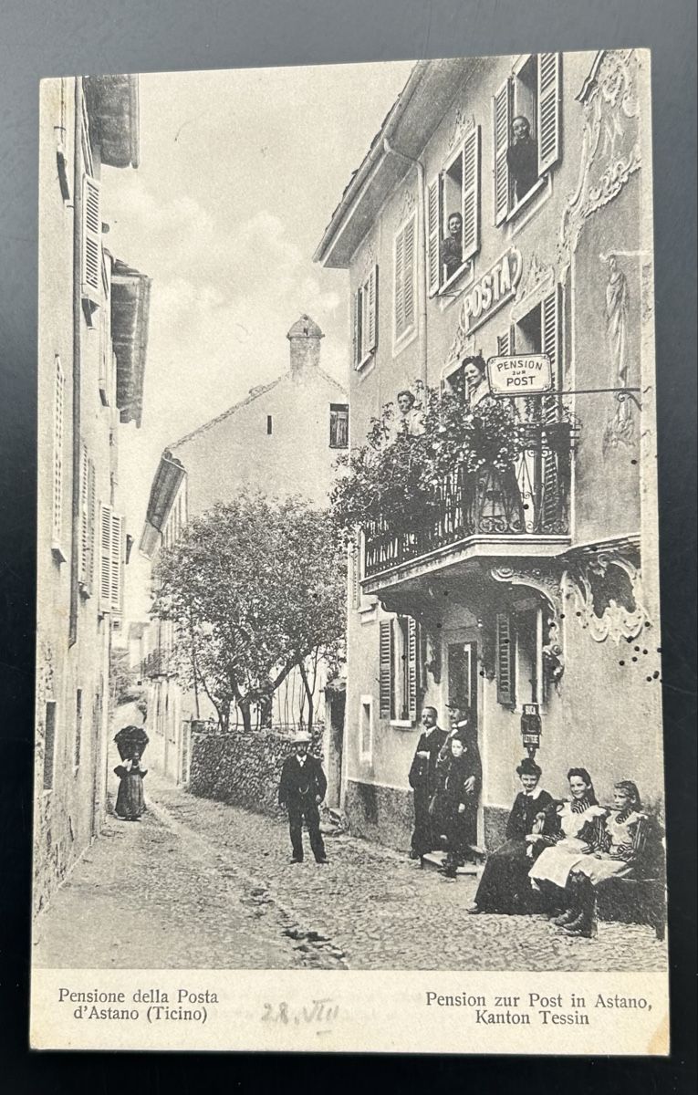 Cartoline postali: Astano Pensione della Poste  – Usato da Horw venduto da Tellbub