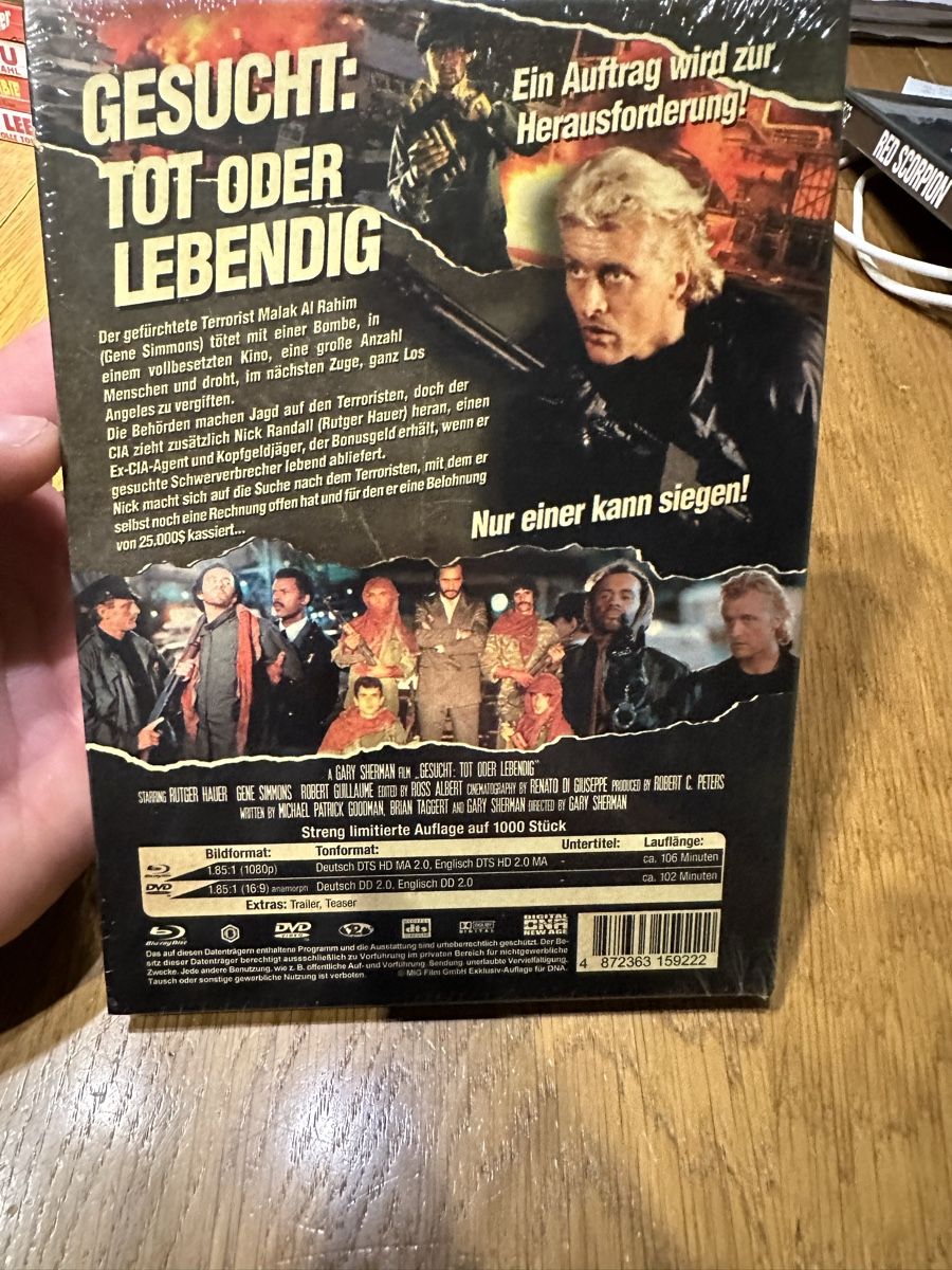 Tutti i DVDs: Gesucht: Tod oder lebendig Rutger Hauer, Mediabook OVP ￼ – Nuovo e nell'imballaggio originale da Benken ZH venduto da Audi-erich 1