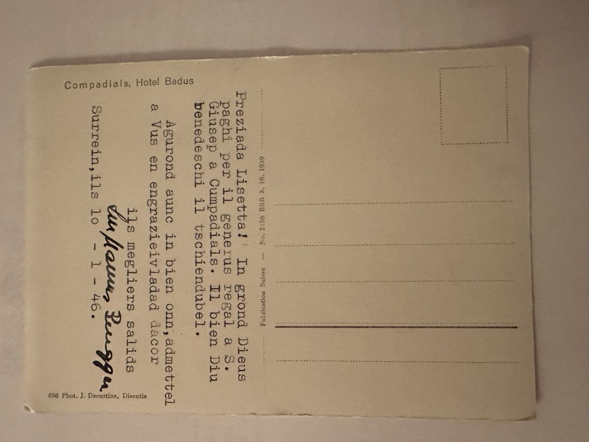 Cartoline postali: Compadials GR – Usato da Oberengstringen venduto da Affeier0 1
