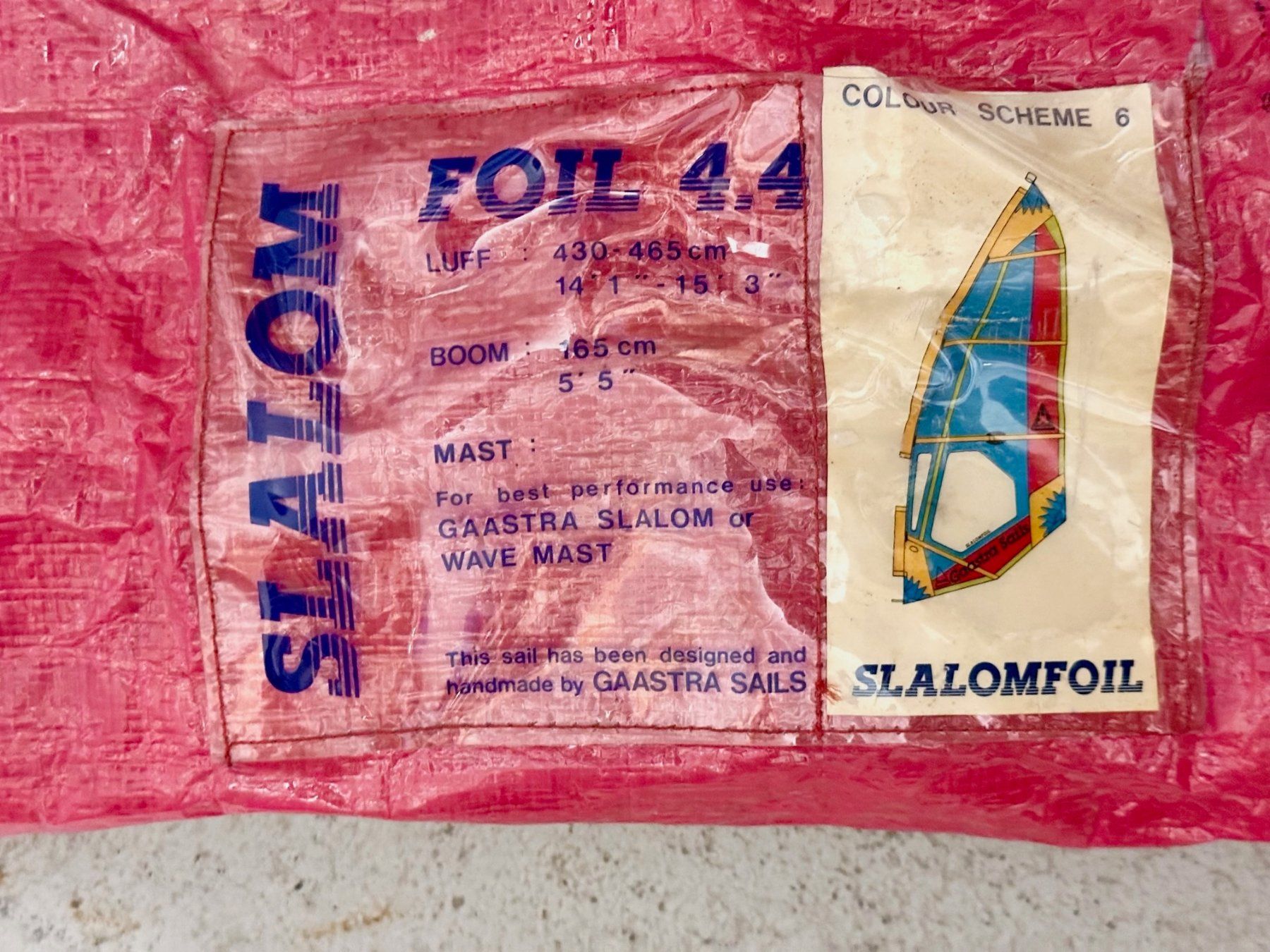 Surfen: Windsurf Segel SLALOM FOIL 4.4 – Gebraucht aus Zug von pzich
