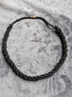 Antike Trauer schwarze Halskette Collier, ca 1880
